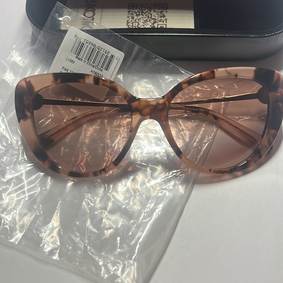 Nwt coach pink tortoise sunglasses - Picture 2 of 11